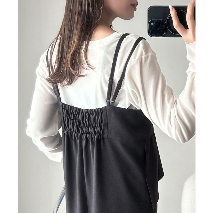 【 クラシカルエルフ classical elf 】オールインワン レディース サロペット ブルストラップ ペプラム パンツ 華奢見え 華やか ビスチェ風 フリル | classicalelf | 08