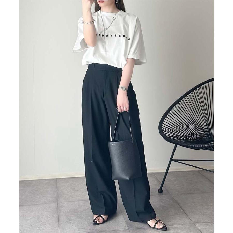 トップス Tシャツ/カットソー レディース シルケット風 ロゴTシャツ シンプル ロゴ厚盛プリント シンプル 上品 カジュアル 綿100％ デイリーユース | classicalelf | 03