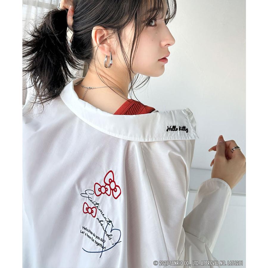 【Sanrio characters/サンリオキャラクターズ】トップス シャツ レディース 可愛さ100％ ランダム 刺繍 ストライプ 長袖シャツ ゆるっと | classicalelf | 03