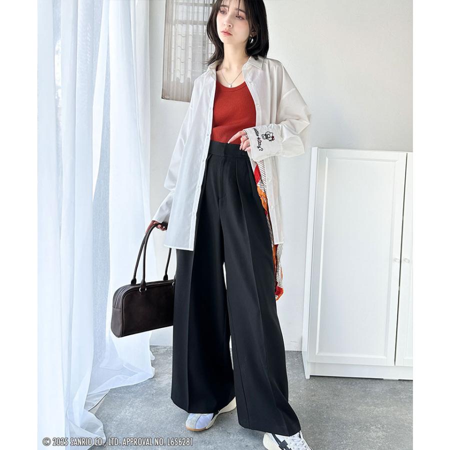 【Sanrio characters/サンリオキャラクターズ】トップス シャツ レディース 可愛さ100％ ランダム 刺繍 ストライプ 長袖シャツ ゆるっと | classicalelf | 04