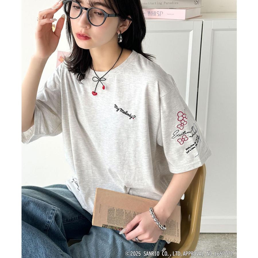 【Sanrio characters/サンリオキャラクターズ】tシャツ レディース 半袖 キャラクター サンリオ 刺繍 かくれんぼシリーズ クロミ ハローキティ | classicalelf | 11