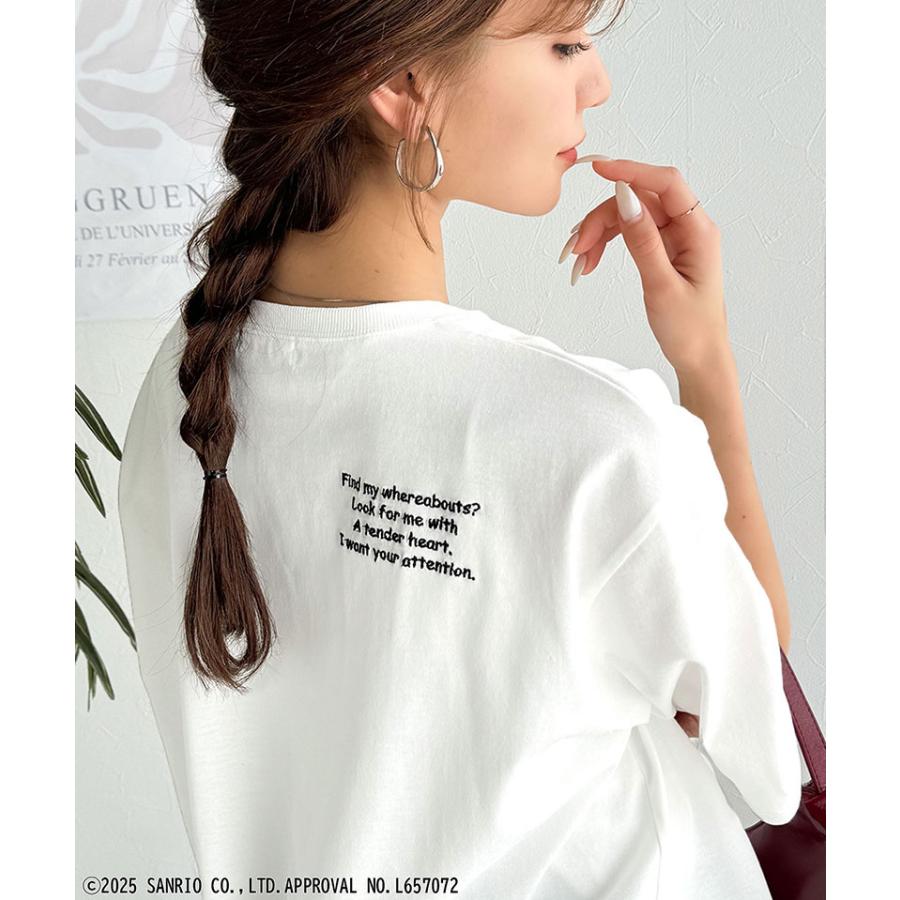 【Sanrio characters/サンリオキャラクターズ】tシャツ レディース 半袖 キャラクター サンリオ 刺繍 かくれんぼシリーズ クロミ ハローキティ | classicalelf | 05