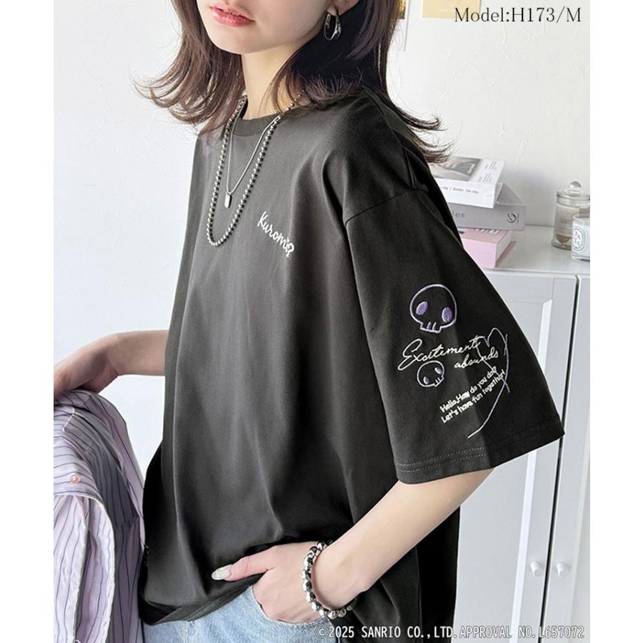 【Sanrio characters/サンリオキャラクターズ】tシャツ レディース 半袖 キャラクター サンリオ 刺繍 かくれんぼシリーズ クロミ ハローキティ | classicalelf | 06
