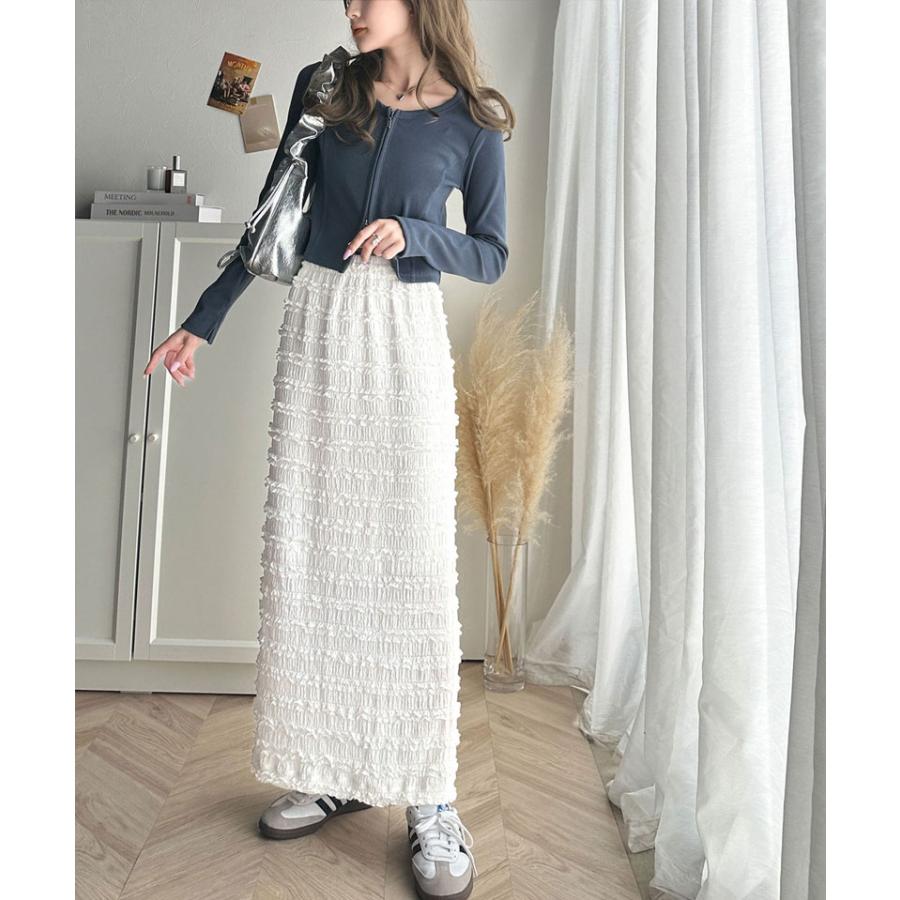 ボトムス スカート レディース ジャガード レース タイトスカート スリット 美脚魅せ Iライン ワードロープ ロング カットレース 美シルエット | classicalelf | 04