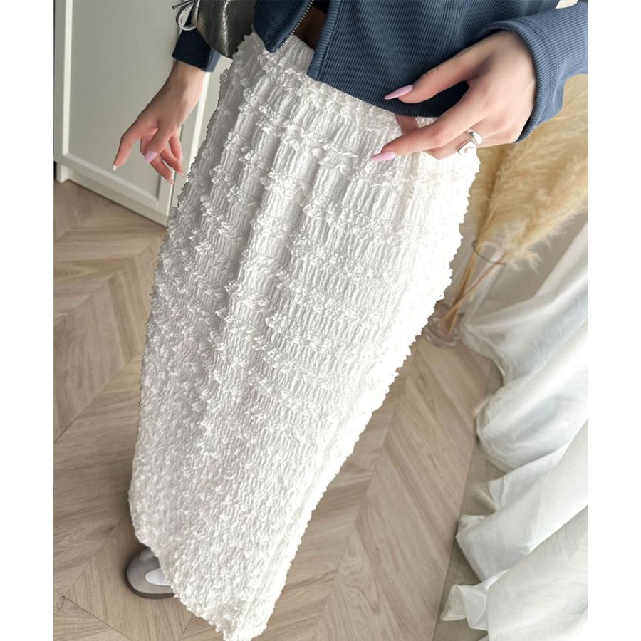 ボトムス スカート レディース ジャガード レース タイトスカート スリット 美脚魅せ Iライン ワードロープ ロング カットレース 美シルエット | classicalelf | 05