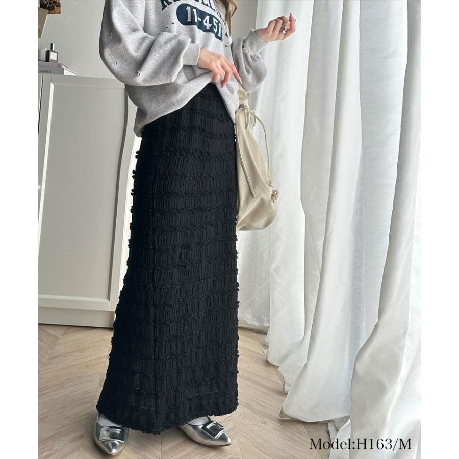 ボトムス スカート レディース ジャガード レース タイトスカート スリット 美脚魅せ Iライン ワードロープ ロング カットレース 美シルエット | classicalelf | 06