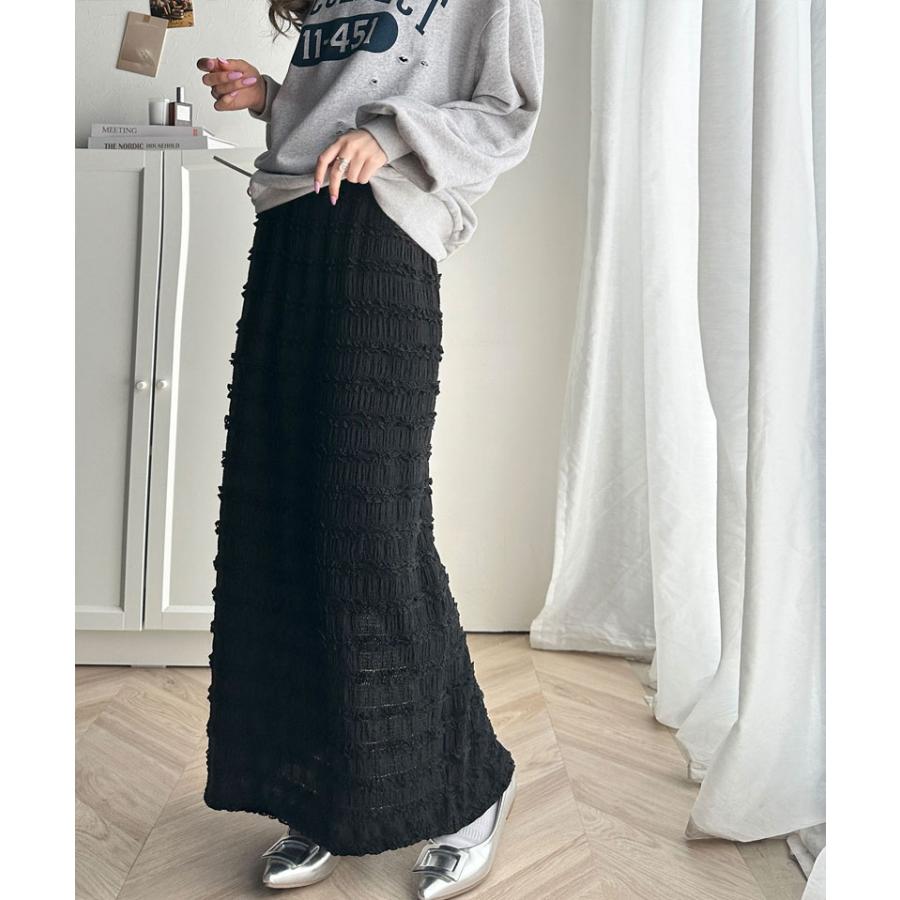 ボトムス スカート レディース ジャガード レース タイトスカート スリット 美脚魅せ Iライン ワードロープ ロング カットレース 美シルエット | classicalelf | 07