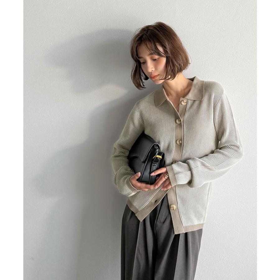 【 クラシカルエルフ classical elf 】 トップス カーディガン レディース 襟付き リブ編み ポロニット リブニット スッキリ 立体的 | classicalelf | 13