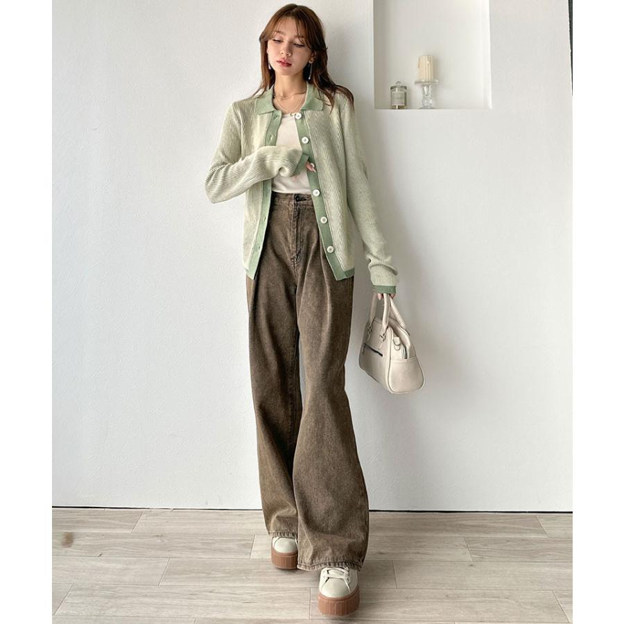 【 クラシカルエルフ classical elf 】 トップス カーディガン レディース 襟付き リブ編み ポロニット リブニット スッキリ 立体的 | classicalelf | 15