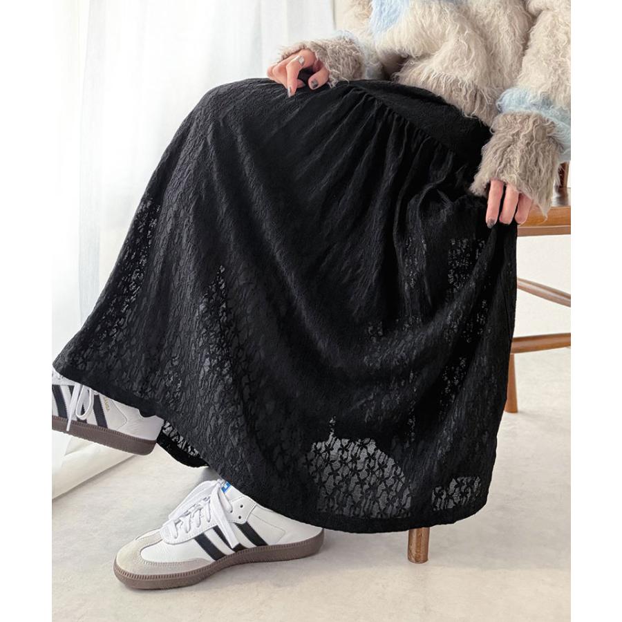 【 クラシカルエルフ classical elf 】 スカート レディース ボトムス ストレッチレース ティアードスカート 上品 フェミニン きれいめ レース生地 | classicalelf | 14