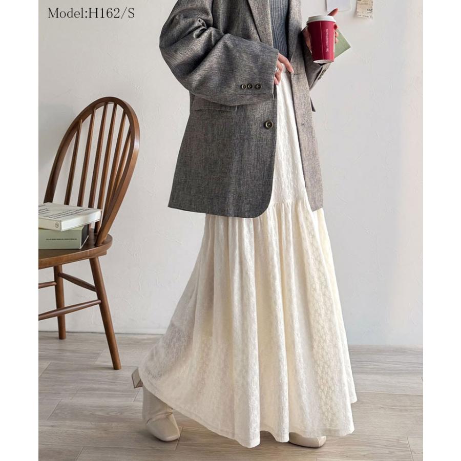 【 クラシカルエルフ classical elf 】 スカート レディース ボトムス ストレッチレース ティアードスカート 上品 フェミニン きれいめ レース生地 | classicalelf | 02