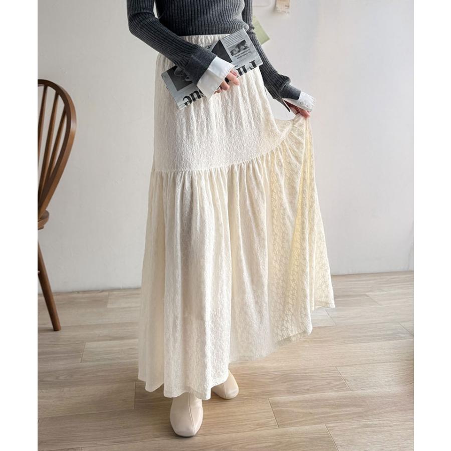 【 クラシカルエルフ classical elf 】 スカート レディース ボトムス ストレッチレース ティアードスカート 上品 フェミニン きれいめ レース生地 | classicalelf | 04