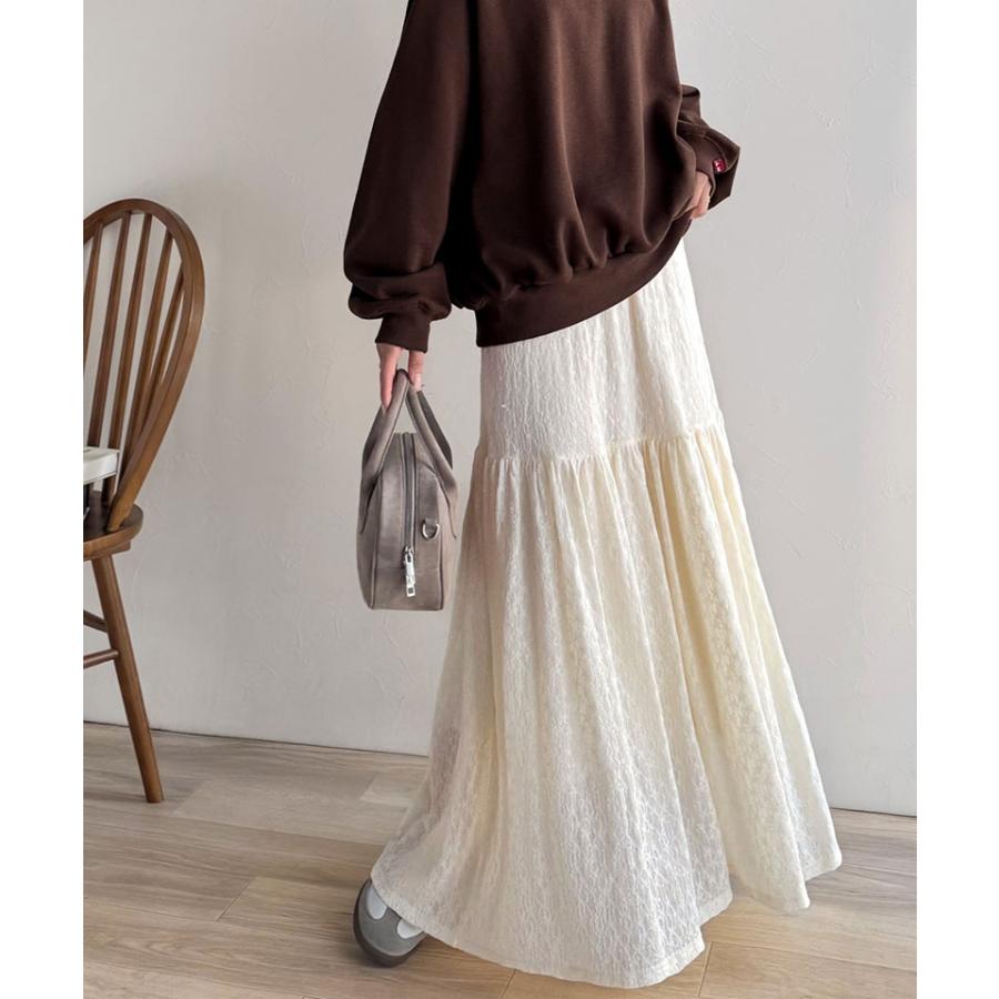 【 クラシカルエルフ classical elf 】 スカート レディース ボトムス ストレッチレース ティアードスカート 上品 フェミニン きれいめ レース生地 | classicalelf | 06