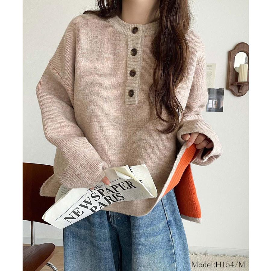 【 クラシカルエルフ classical elf 】ニット レディース 長袖 トップス プルオーバー クルーネック ダブルフェイス こなれ感 華奢見え ゆったり | classicalelf | 12