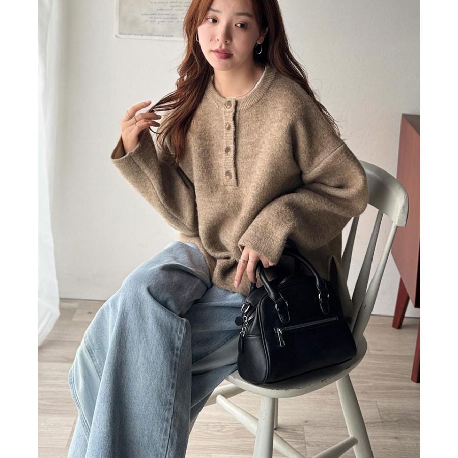 【 クラシカルエルフ classical elf 】ニット レディース 長袖 トップス プルオーバー クルーネック ダブルフェイス こなれ感 華奢見え ゆったり | classicalelf | 13