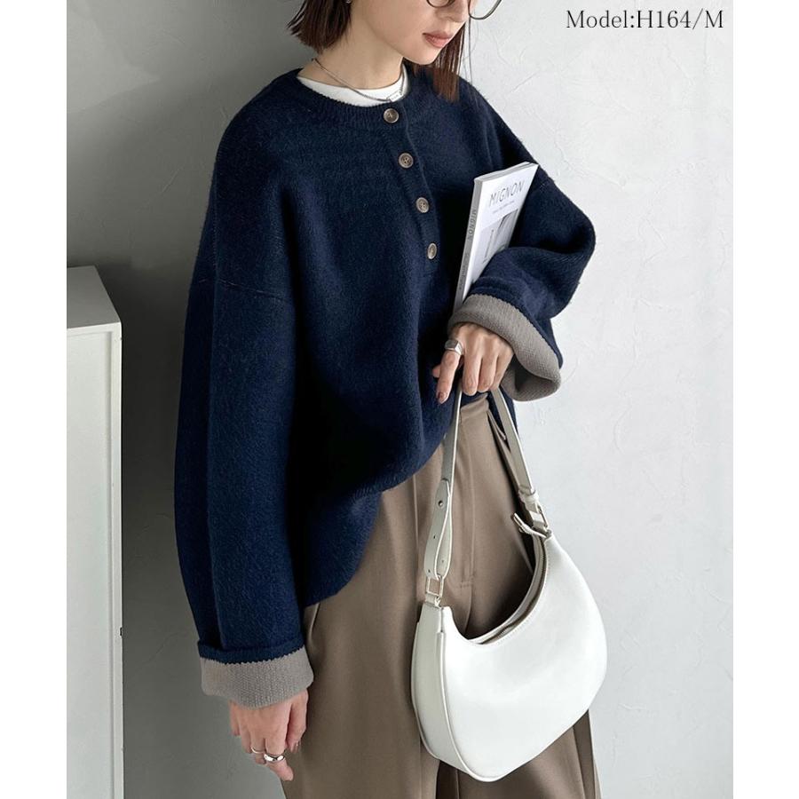 【 クラシカルエルフ classical elf 】ニット レディース 長袖 トップス プルオーバー クルーネック ダブルフェイス こなれ感 華奢見え ゆったり | classicalelf | 14