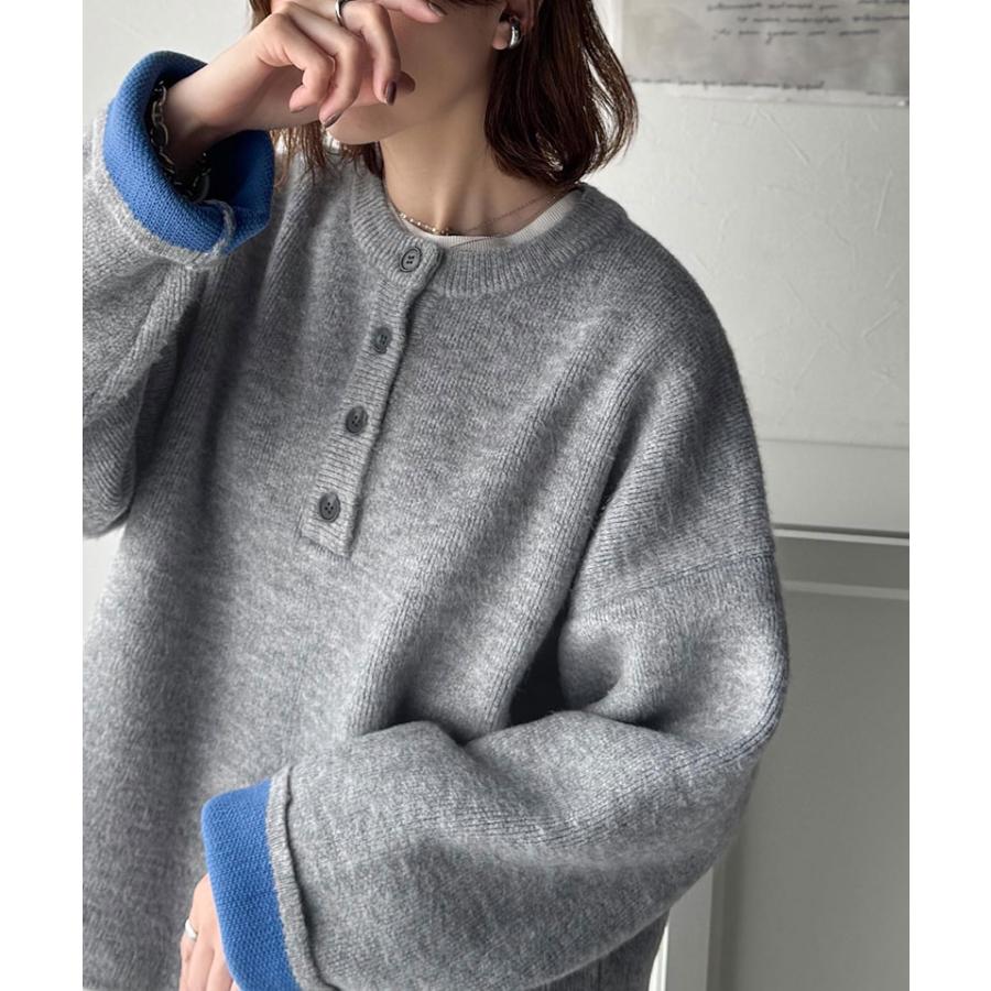 【 クラシカルエルフ classical elf 】ニット レディース 長袖 トップス プルオーバー クルーネック ダブルフェイス こなれ感 華奢見え ゆったり | classicalelf | 06