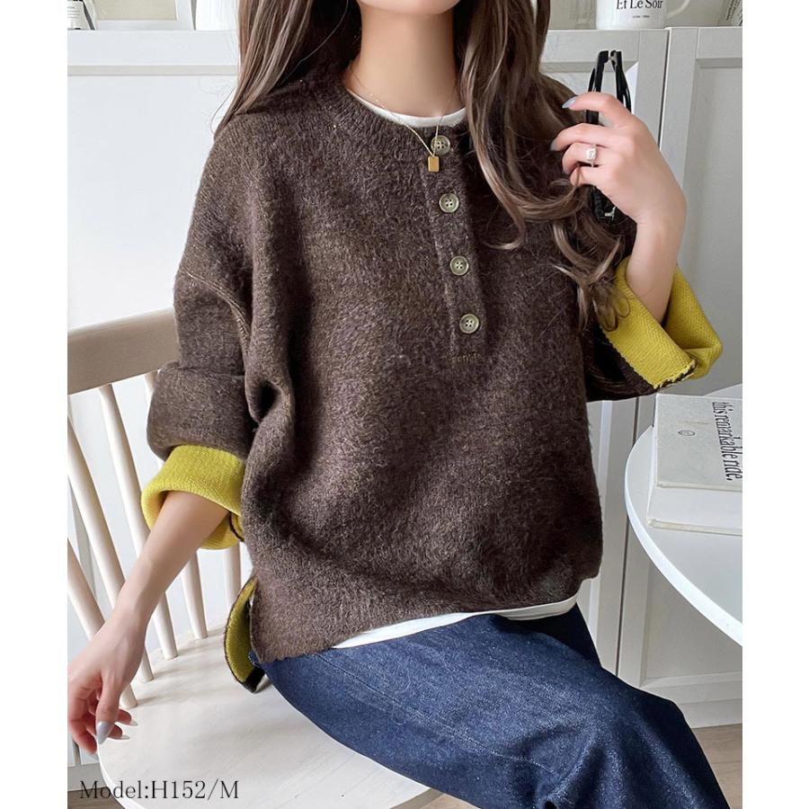 【 クラシカルエルフ classical elf 】ニット レディース 長袖 トップス プルオーバー クルーネック ダブルフェイス こなれ感 華奢見え ゆったり | classicalelf | 08