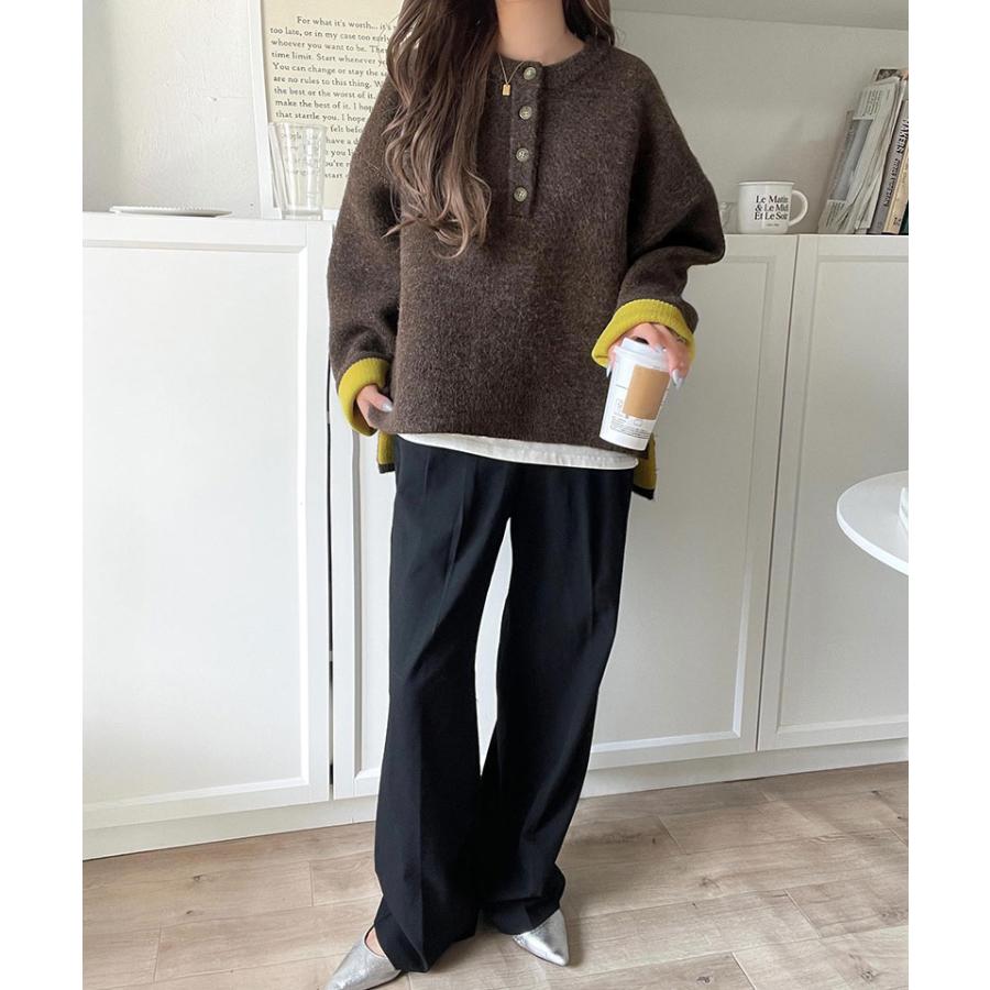 【 クラシカルエルフ classical elf 】ニット レディース 長袖 トップス プルオーバー クルーネック ダブルフェイス こなれ感 華奢見え ゆったり | classicalelf | 09