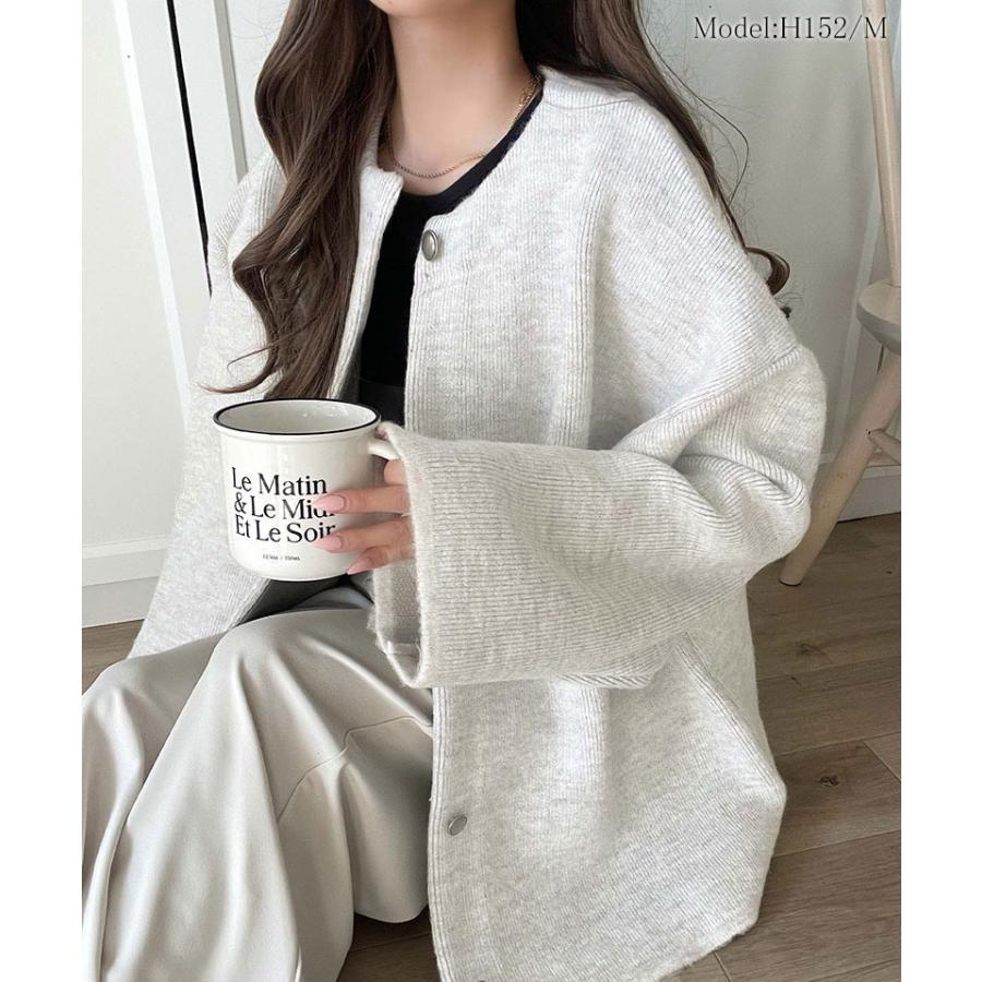 【 クラシカルエルフ classical elf 】カーディガン レディース 秋冬 トップス ニット Wフェイス シンプル 上品 すっきり 程よい厚み 立体感 | classicalelf | 12