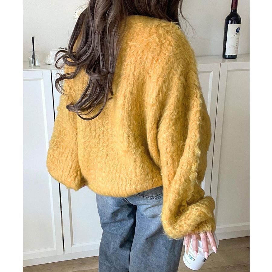 【 クラシカルエルフ classical elf 】カーディガン レディース 秋冬 トップス 起毛 Vネック ふんわり 華やか 羽織る 主役級 ボリューム 華奢見え効果 | classicalelf | 14