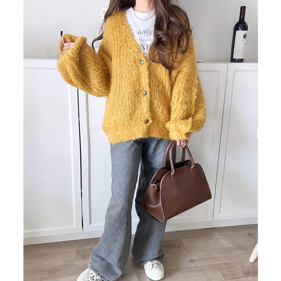 【 クラシカルエルフ classical elf 】カーディガン レディース 秋冬 トップス 起毛 Vネック ふんわり 華やか 羽織る 主役級 ボリューム 華奢見え効果 | classicalelf | 15