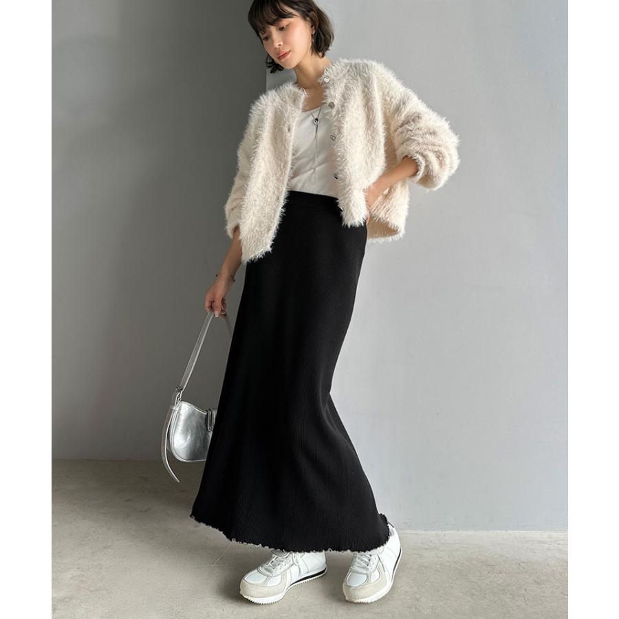 【 クラシカルエルフ classical elf 】 スカート ロング 秋冬 レディース ボトムス リブニット Iライン シンプル メロウデザイン 伸縮性 ストレート | classicalelf | 03