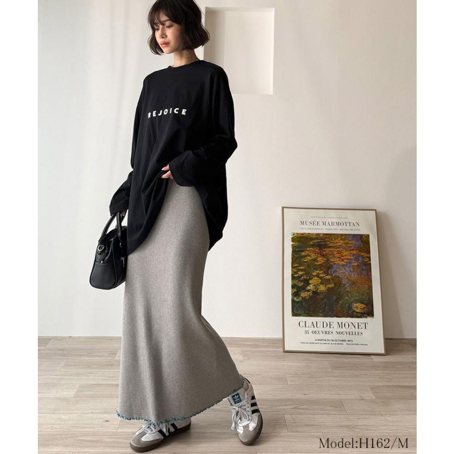 【 クラシカルエルフ classical elf 】 スカート ロング 秋冬 レディース ボトムス リブニット Iライン シンプル メロウデザイン 伸縮性 ストレート | classicalelf | 07