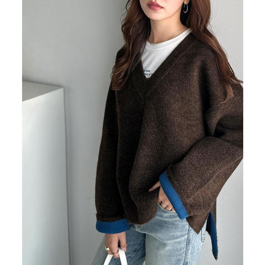 【 クラシカルエルフ classical elf 】ニット レディース 長袖 トップス Vネック プルオーバー 抜け感 すっきり見え 大人カジュアル シンプル | classicalelf | 10