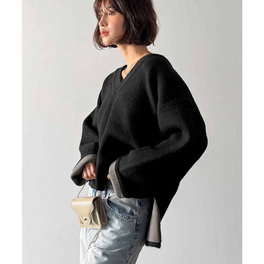 【 クラシカルエルフ classical elf 】ニット レディース 長袖 トップス Vネック プルオーバー 抜け感 すっきり見え 大人カジュアル シンプル | classicalelf | 04