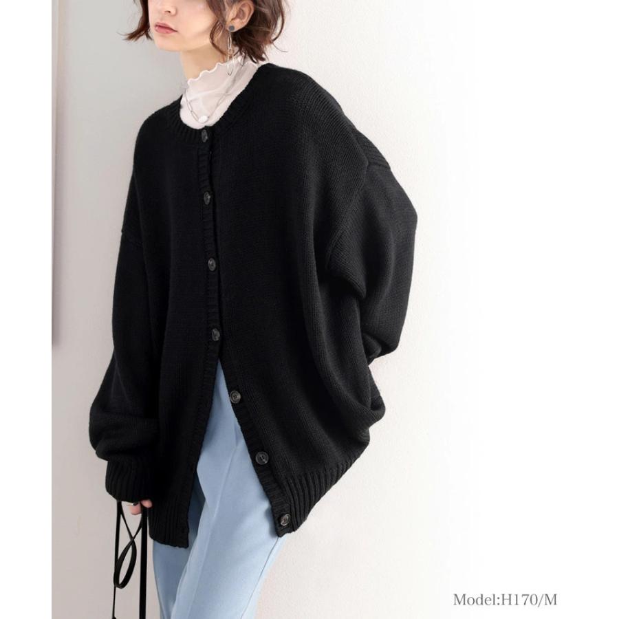 レディース トップス ニット 長袖 大きいサイズ カーディガン 2WAY ビッグシルエット 秋 冬 2020aw | classicalelf | 03