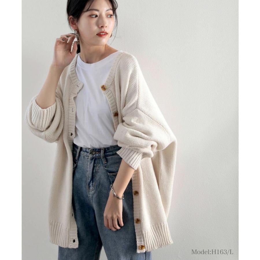 レディース トップス ニット 長袖 大きいサイズ カーディガン 2WAY ビッグシルエット 秋 冬 2020aw | classicalelf | 05