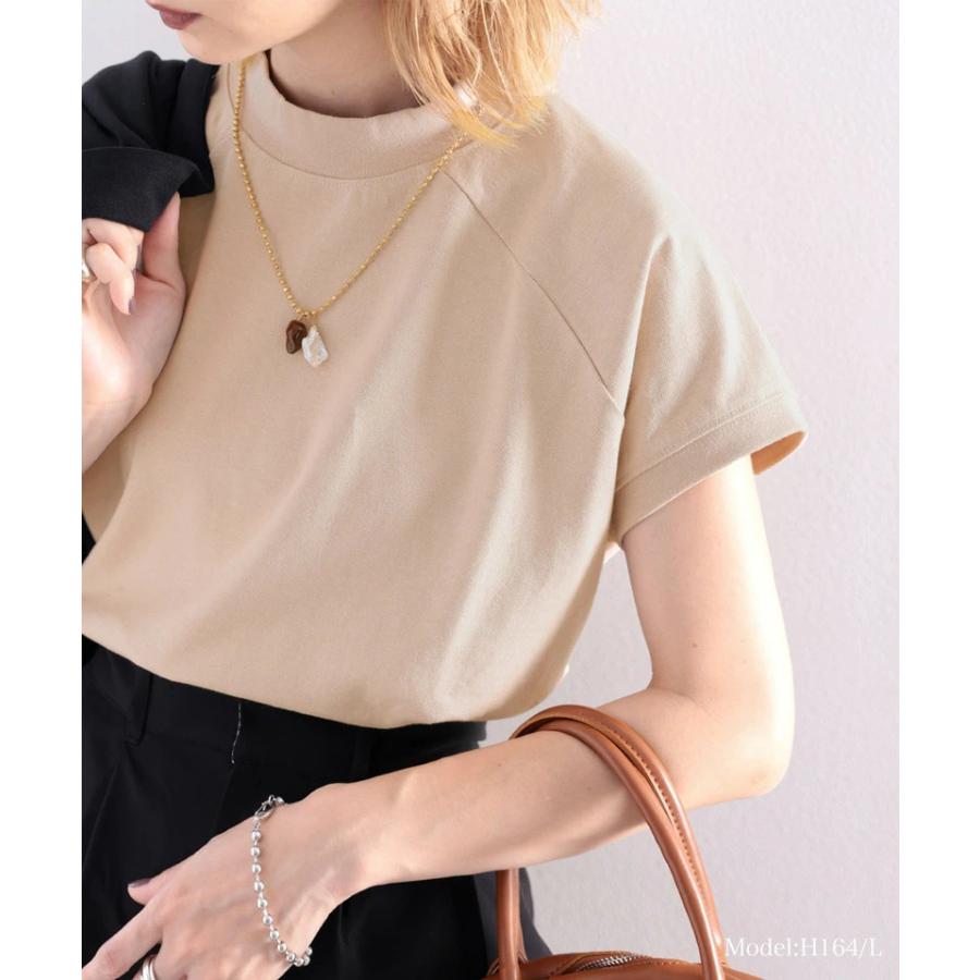 メール便 cl5015 クルーネックt モックネック 無地t フレンチラグラン 夏 初夏 新作 シンプル 半袖 | classicalelf | 12