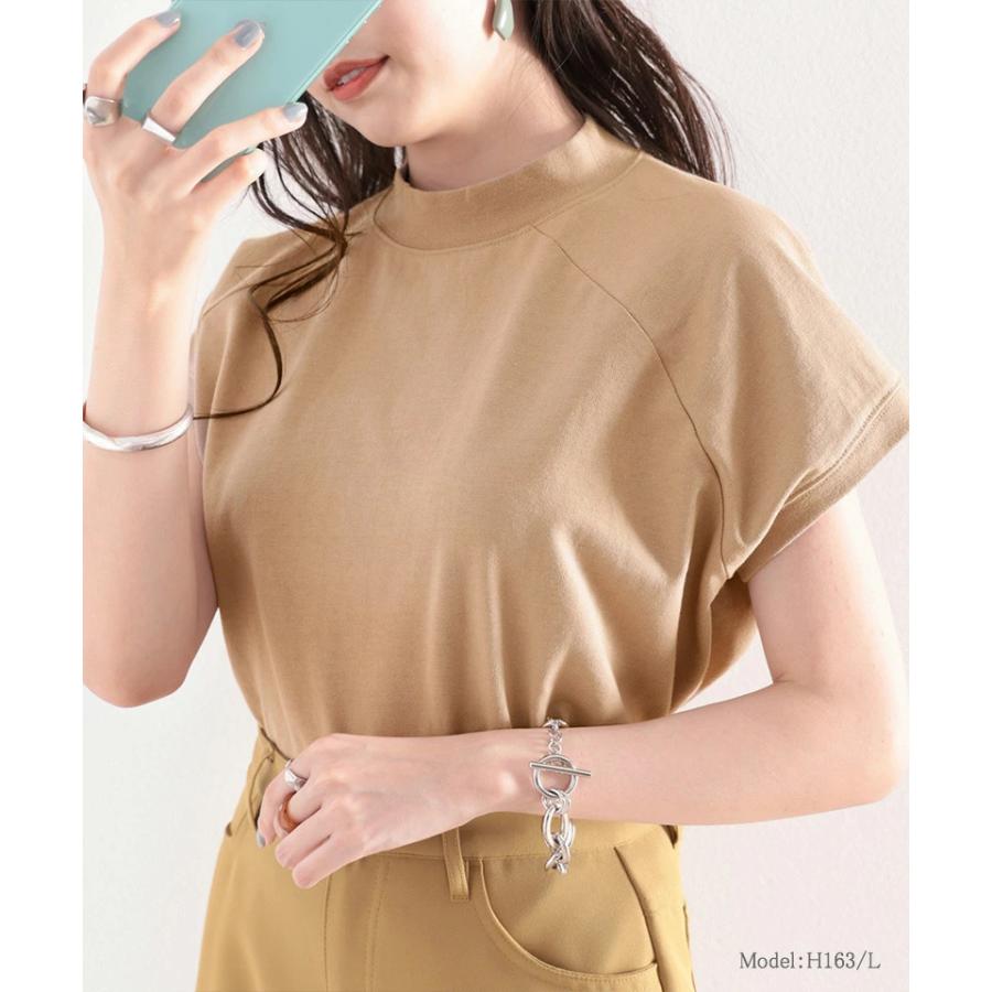 メール便 cl5015 クルーネックt モックネック 無地t フレンチラグラン 夏 初夏 新作 シンプル 半袖 | classicalelf | 14