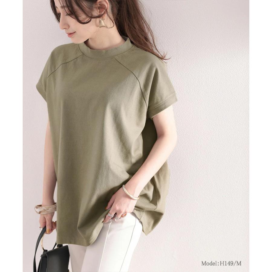 メール便 cl5015 クルーネックt モックネック 無地t フレンチラグラン 夏 初夏 新作 シンプル 半袖 | classicalelf | 09