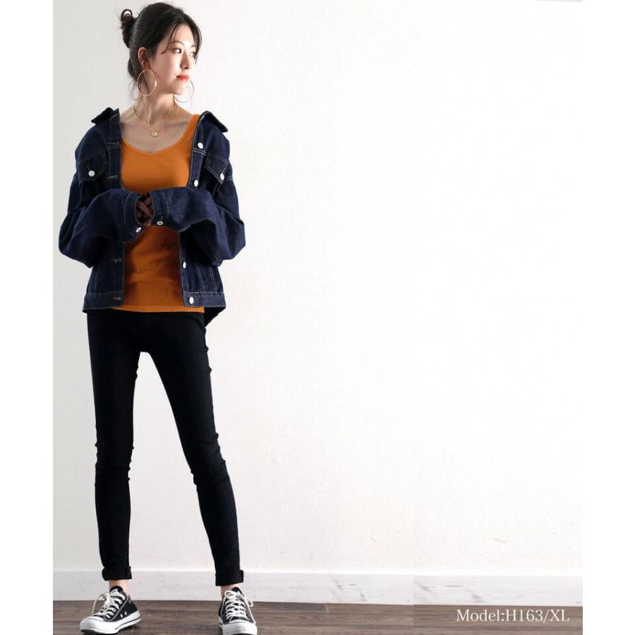 メール便 リブ タンクトップ 2way 袖なし キャミソール 吸湿速乾 ノースリーブ レイヤード 重ね着 ワンマイルウェア | classicalelf | 13