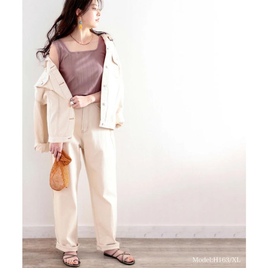 メール便 リブ タンクトップ 2way 袖なし キャミソール 吸湿速乾 ノースリーブ レイヤード 重ね着 ワンマイルウェア | classicalelf | 14