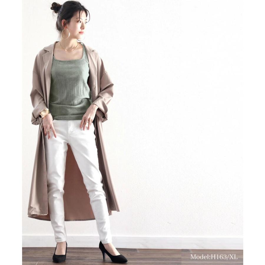 メール便 リブ タンクトップ 2way 袖なし キャミソール 吸湿速乾 ノースリーブ レイヤード 重ね着 ワンマイルウェア | classicalelf | 15