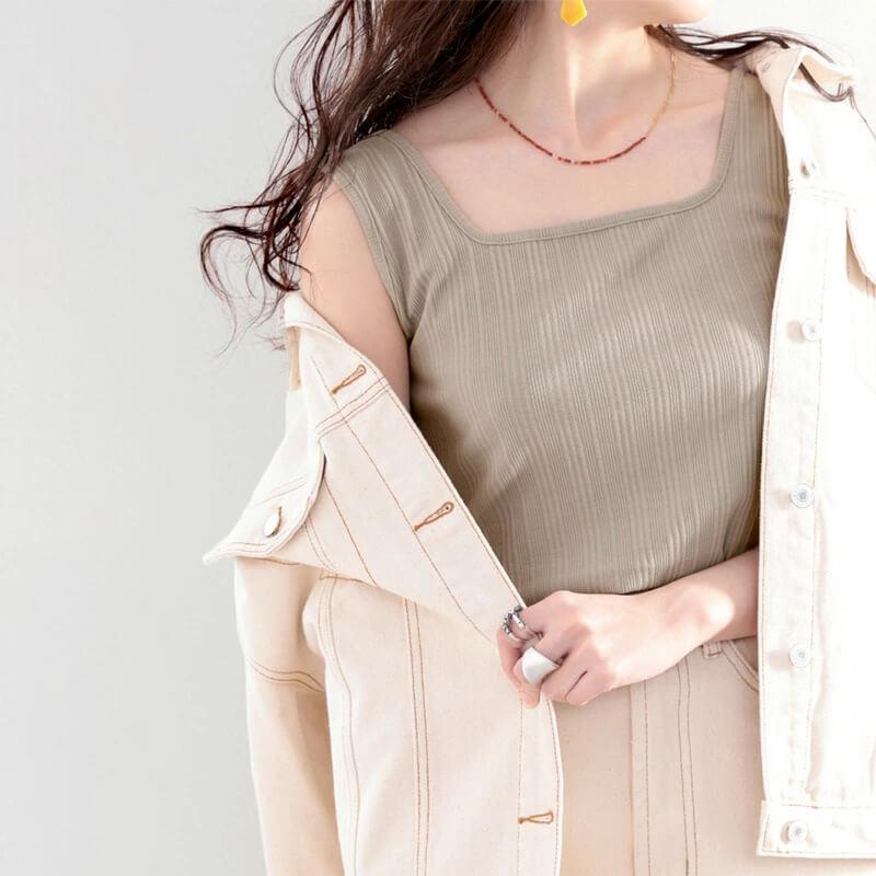 メール便送料無料 リブ タンクトップ 2way 袖なし キャミソール 吸湿速乾 ノースリーブ レイヤード 重ね着 ワンマイルウェア Cl7017 Classical Elf Xxs 5lまで取扱 通販 Yahoo ショッピング