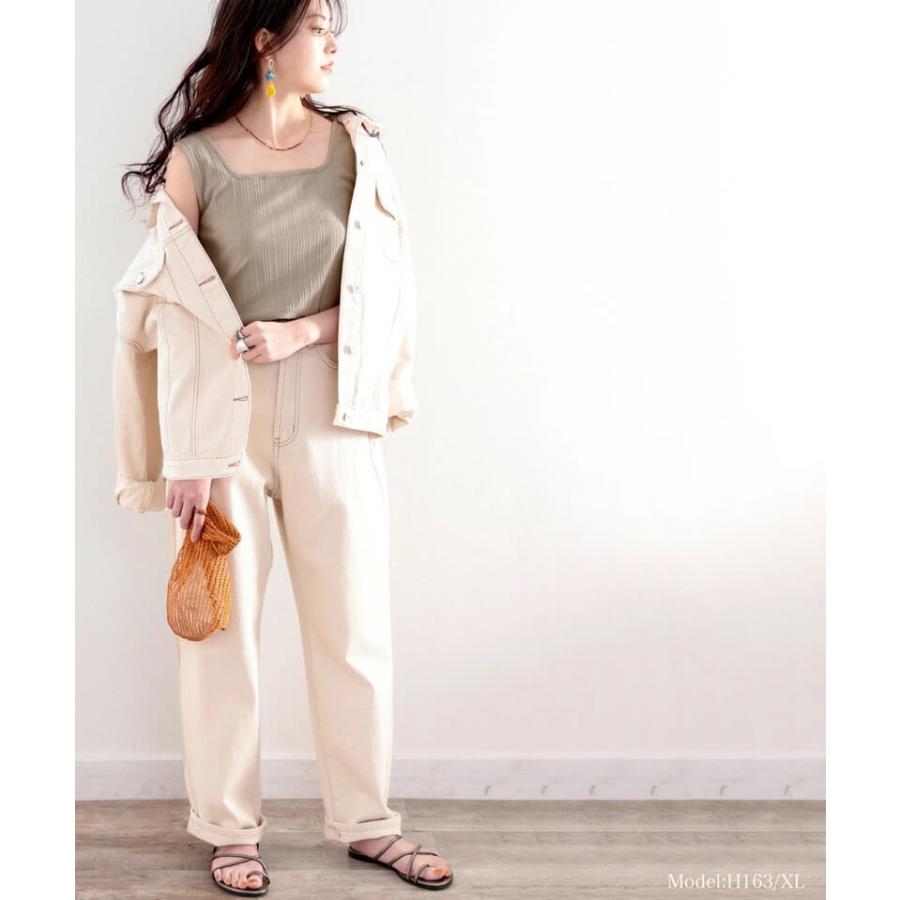 メール便 リブ タンクトップ 2way 袖なし キャミソール 吸湿速乾 ノースリーブ レイヤード 重ね着 ワンマイルウェア | classicalelf | 05