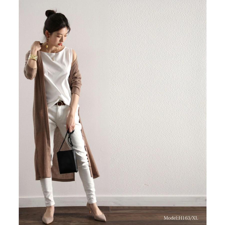 メール便 タンクトップ 袖なし キャミソール ノースリーブ レイヤード 重ね着 ラウンドヘム 大きいサイズ 華奢見せ | classicalelf | 02