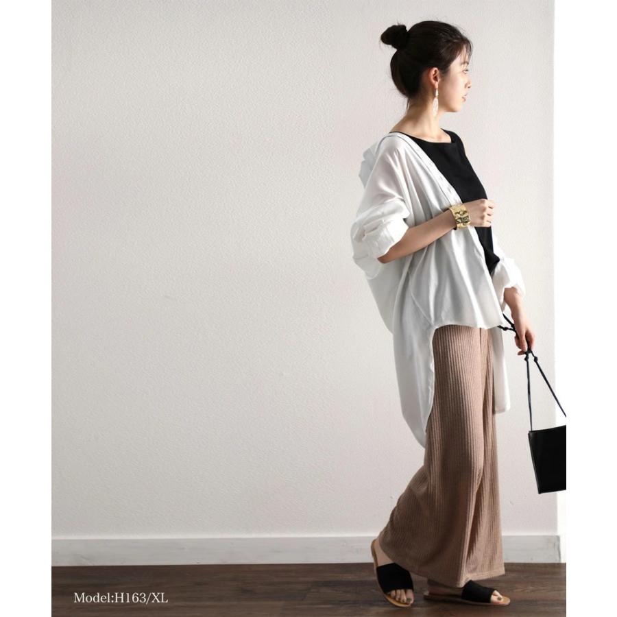 メール便 タンクトップ 袖なし キャミソール ノースリーブ レイヤード 重ね着 ラウンドヘム 大きいサイズ 華奢見せ | classicalelf | 09