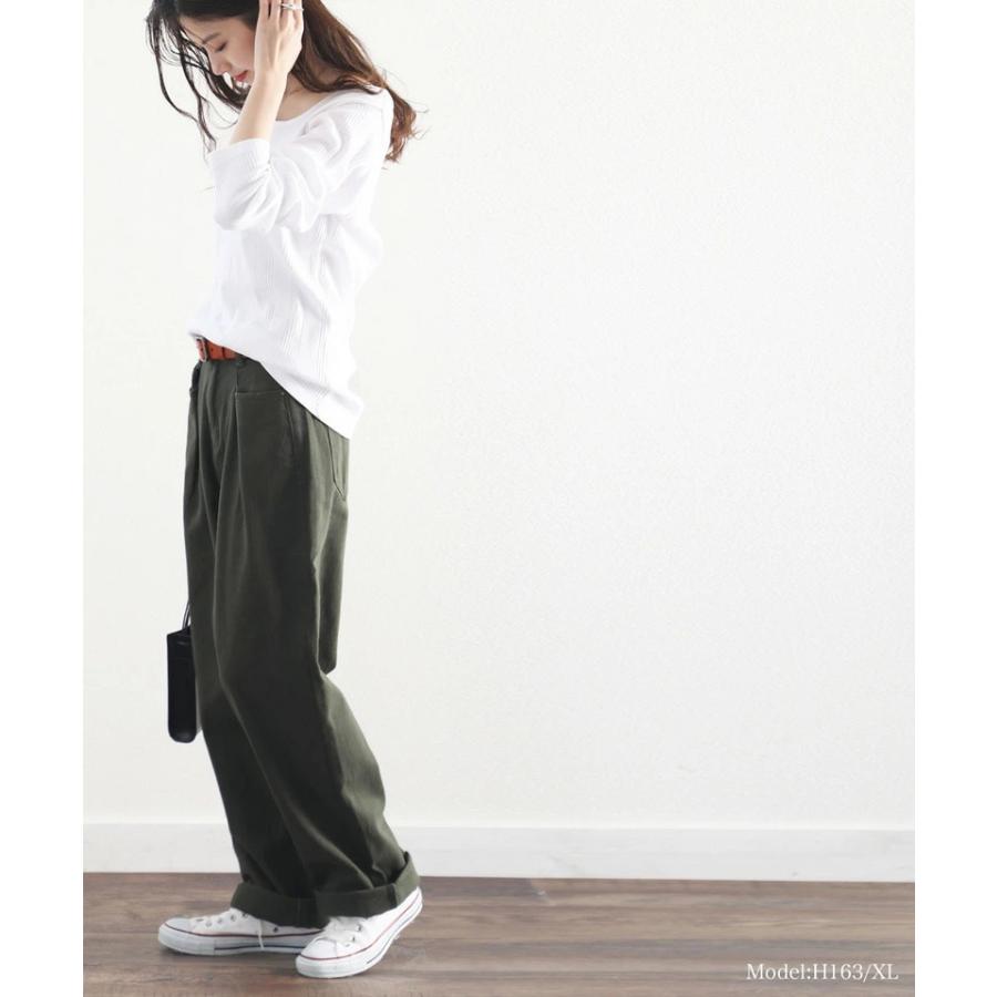 デニム ワイドパンツ ハイウエスト ゆったり  ジーンズ ジーパン ワイドデニム | classicalelf | 12