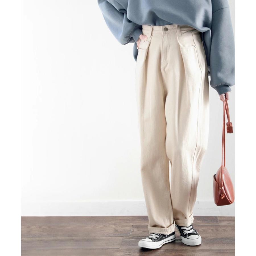 デニム ワイドパンツ ハイウエスト ゆったり  ジーンズ ジーパン ワイドデニム | classicalelf | 02