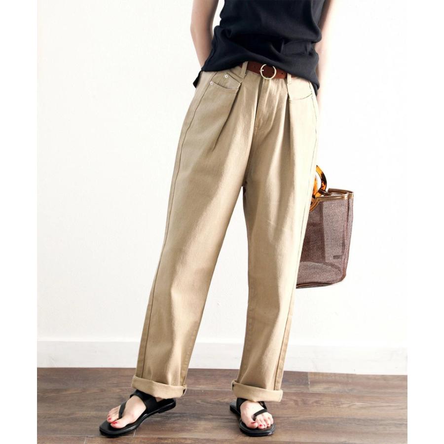 デニム ワイドパンツ ハイウエスト ゆったり  ジーンズ ジーパン ワイドデニム | classicalelf | 07