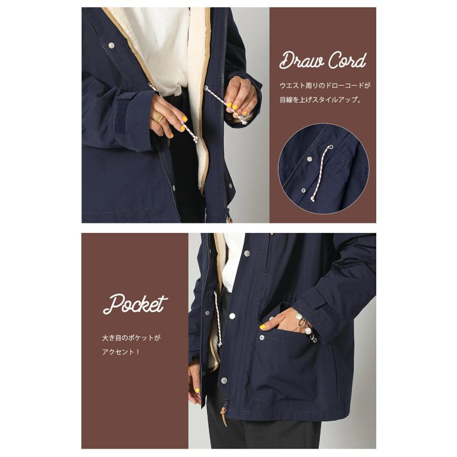 マウンテンパーカー 防寒 中綿 ボア 3way 撥水 ブルゾン アウター コート 兼用 | classicalelf | 17