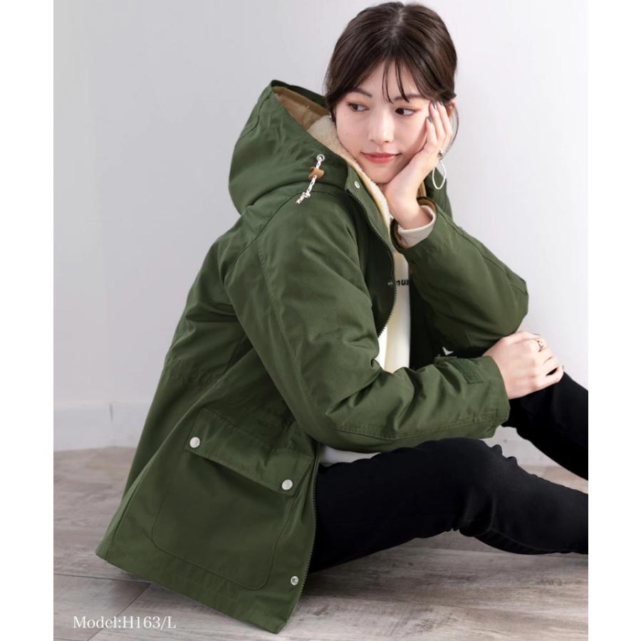 マウンテンパーカー 防寒 中綿 ボア 3way 撥水 ブルゾン アウター コート 兼用 | classicalelf | 06