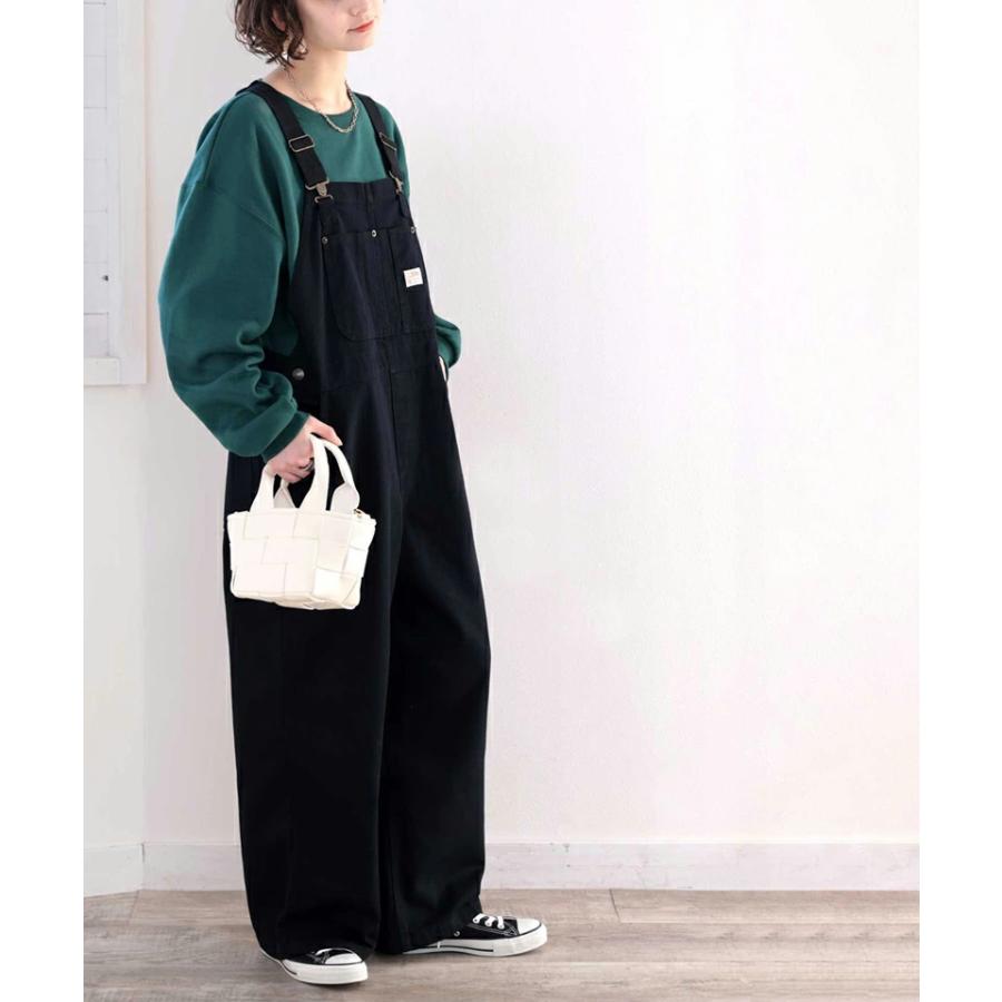 《JaVaジャバ コラボ》【family+】 レディース 大きいサイズ オーバーオール サロペット オーバーサイズ ゆったり ワイドシルエット ワークポケット | classicalelf | 12