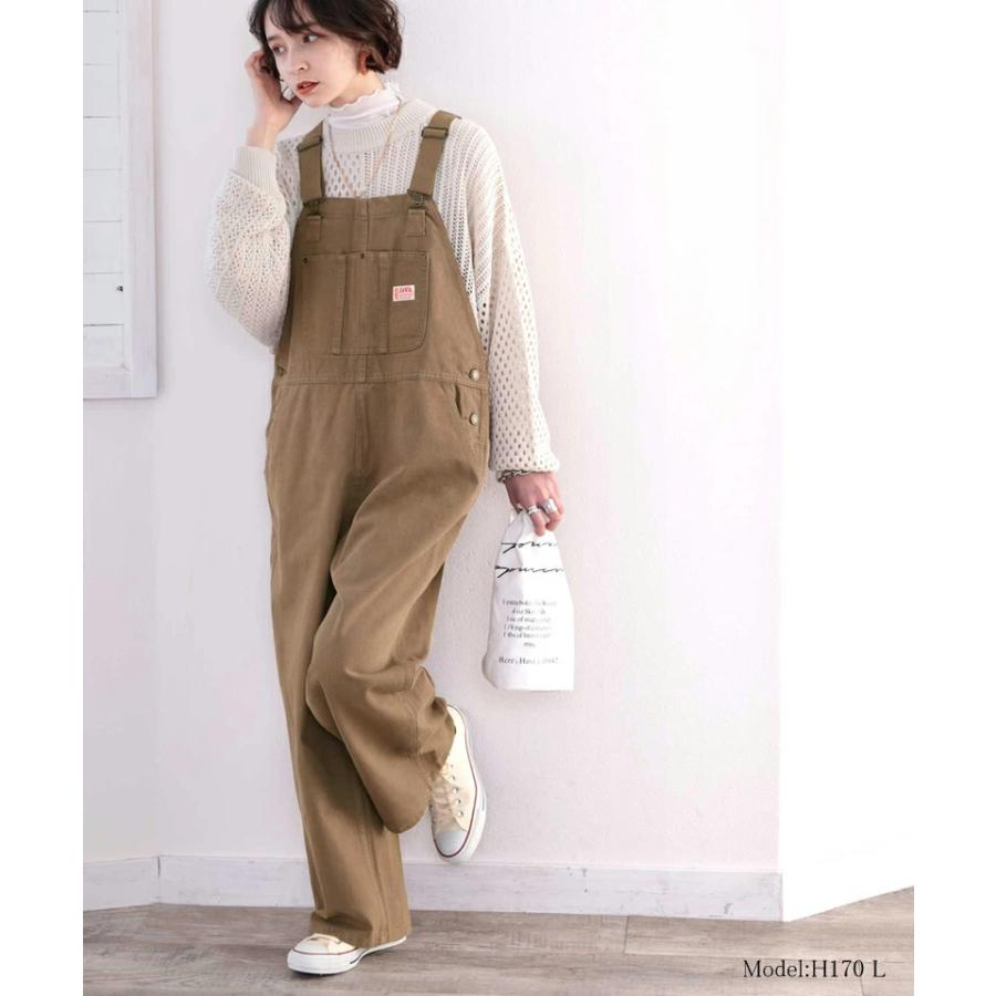 《JaVaジャバ コラボ》【family+】 レディース 大きいサイズ オーバーオール サロペット オーバーサイズ ゆったり ワイドシルエット ワークポケット | classicalelf | 13