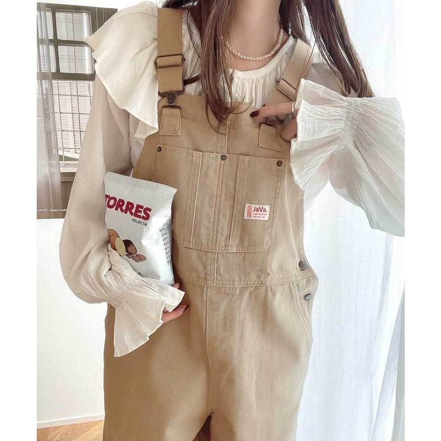 《JaVaジャバ コラボ》【family+】 レディース 大きいサイズ オーバーオール サロペット オーバーサイズ ゆったり ワイドシルエット ワークポケット | classicalelf | 06